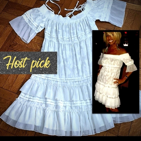 Free People Dresses & Skirts - FREE PEOPLE BOHO Gorgeous White Off SHOULDER DRESS hp 🔥🔥🔥20x